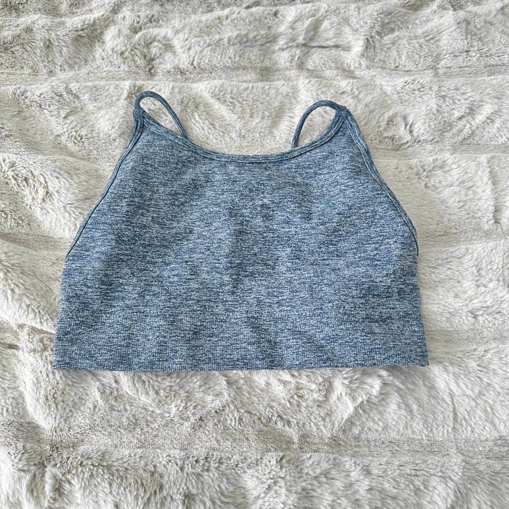 Buffbunny sports bra. Size small. Heathered blue